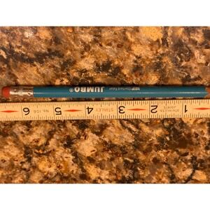 Vintage Eberhard Faber Jumbo Pencil Teal Blue Oversized Round USA Made
